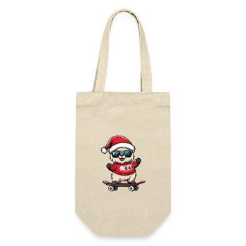 Alpaca Llama Christmas Funny - Gift Bag for Bottles - nature - Front