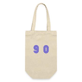 90. 90 ANS. 90e ANNIVERSAIRE. ANNIVERSAIRE 90 ANS. - Sac à bouteille - nature - Devant