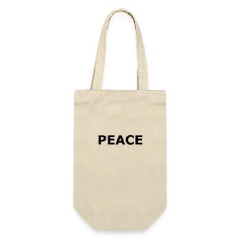 PEACE - Geschenkbeutel für Flaschen - Natur - Vorne