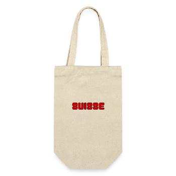 SCHWEIZ. LAND. GENF. SCHWEIZ. HUMOR. LAND - Geschenkbeutel für Flaschen - Natur - Vorne
