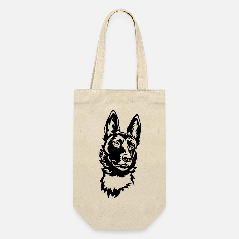 La tête de Malinoi - Sac à bouteille - nature