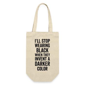 J’arrêterai de porter du noir quand ils inventeront un - Sac à bouteille - nature - Devant