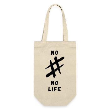 No#NoLife - Geschenkbeutel für Flaschen - Natur - Vorne