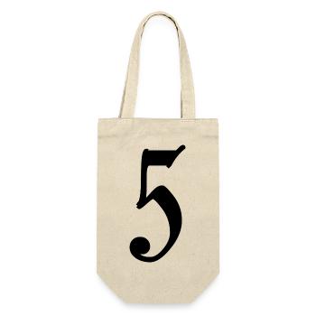 5. 5 YEARS. 5th ANNIVERSARY. 5 YEAR ANNIVERSARY - Gift Bag for Bottles - nature - Front