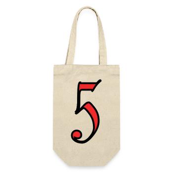 5. 5 YEARS. 5th ANNIVERSARY. 5 YEAR ANNIVERSARY - Gift Bag for Bottles - nature - Front