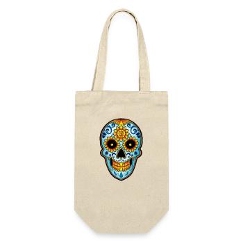 Skull Mexican Style, Día de Muertos - Gift Bag for Bottles - nature - Front