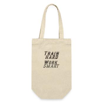 train hard - work smart - Geschenkbeutel für Flaschen - Natur - Vorne