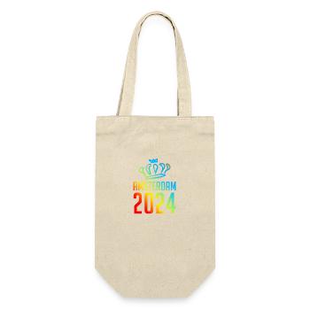 Amsterdam 2024 Bunt - Geschenkbeutel für Flaschen - Natur - Vorne