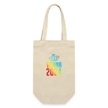 Vienna 2024 Wien Bunt - Geschenkbeutel für Flaschen - Natur - Vorne
