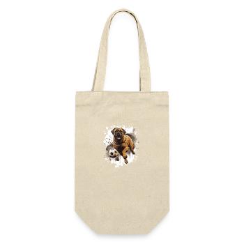 Mastiff Dog Soccer Sports Team - Gift Bag for Bottles - nature - Front