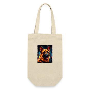 German Shepherd Dog Portrait - Gift Bag for Bottles - nature - Front