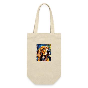 Portrait de chien Beagle - Sac à bouteille - nature - Devant