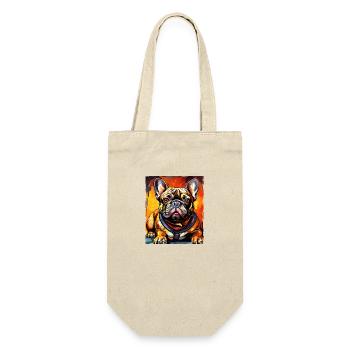 French Bulldog Dog Portrait - Gift Bag for Bottles - nature - Front