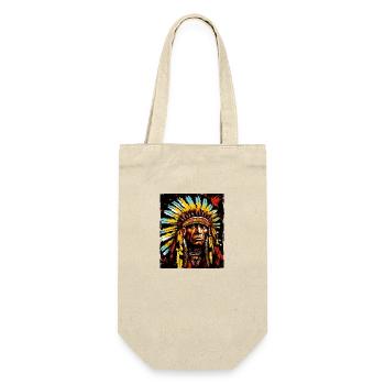 Apache Indian Chief - Gift Bag for Bottles - nature - Front
