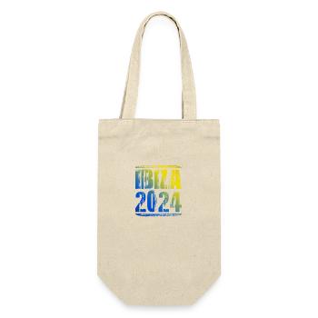 Ibiza 2024 Bunt Urlaub - Geschenkbeutel für Flaschen - Natur - Vorne