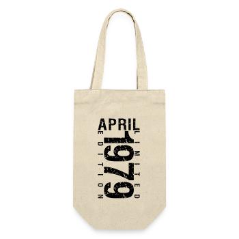 Geburtstag April 1979 April geboren im April 1979 - Geschenkbeutel für Flaschen - Natur - Vorne