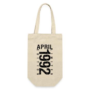 Geburtstag April 1992 April geboren im April 1992 - Geschenkbeutel für Flaschen - Natur - Vorne