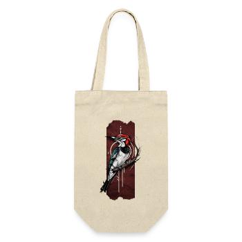 Rhythmischer Schlagzeuger: Woodpecker's Percussion - Geschenkbeutel für Flaschen - Natur - Vorne