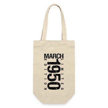 Birthday March 1950 March born in March - Gift Bag for Bottles - nature - Front