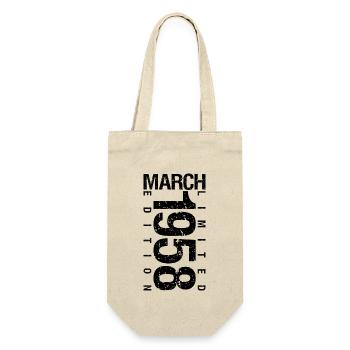 Birthday March 1958 March born in March - Gift Bag for Bottles - nature - Front