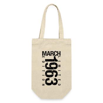 Birthday March 1963 March born in March - Gift Bag for Bottles - nature - Front