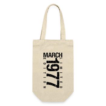 Birthday March 1977 March born in March - Gift Bag for Bottles - nature - Front
