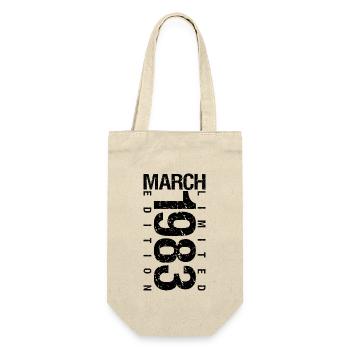 Birthday March 1983 March born in March - Gift Bag for Bottles - nature - Front