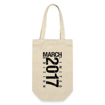 Birthday March 2017 March Born in March - Gift Bag for Bottles - nature - Front