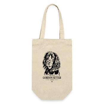 Gordon Setter Dad Hunde Hund Jagdhunde Wilsigns - Geschenkbeutel für Flaschen - Natur - Vorne