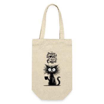 Cat Coffee Coffee Drinker Cat Mom Office Colleague - Gift Bag for Bottles - nature - Front