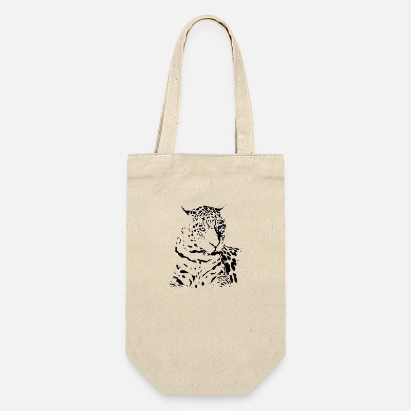 Idée cadeau cadeau noir léopard - Sac à bouteille - nature