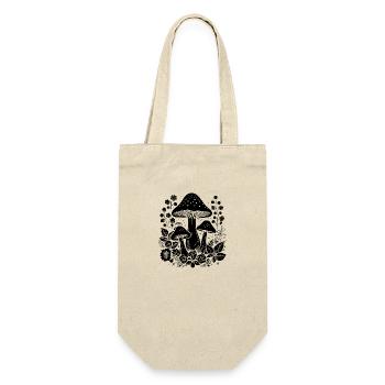 mushroom cottagecore - Geschenkbeutel für Flaschen - Natur - Vorne