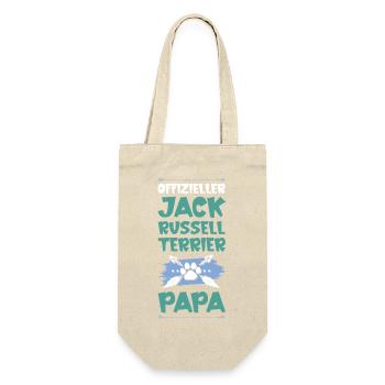 jack russell terrier hunde papa - Geschenkbeutel für Flaschen - Natur - Vorne