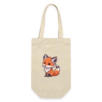 Total niedlicher Fuchs - Geschenkbeutel für Flaschen - Natur - Vorne