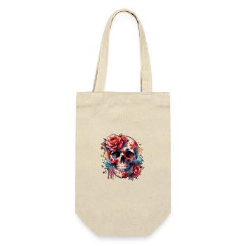 tête de mort fleur - Sac à bouteille - nature - Devant