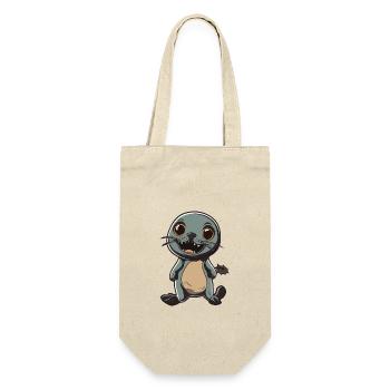 phoque animal Halloween bande dessinée drôle - Sac à bouteille - nature - Devant