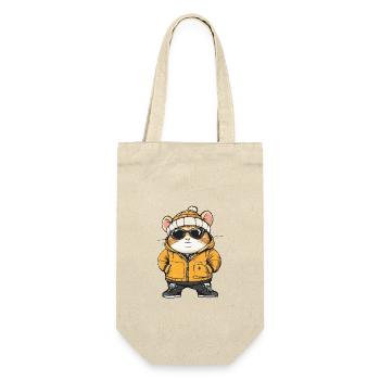 Hamster Cool Comic - Gift Bag for Bottles - nature - Front