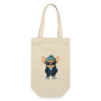 Chihuahua chien bande dessinée cool - Sac à bouteille - nature - Devant