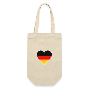 Heart Flag Germany Love Flag - Gift Bag for Bottles - nature - Front