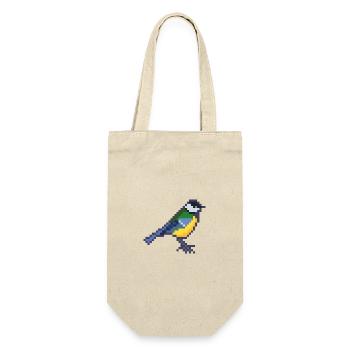 Vogel - Geschenkbeutel für Flaschen - Natur - Vorne