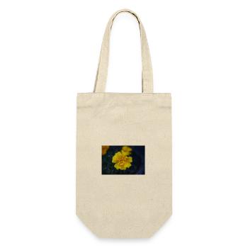 gelbe Blume - Geschenkbeutel für Flaschen - Natur - Vorne
