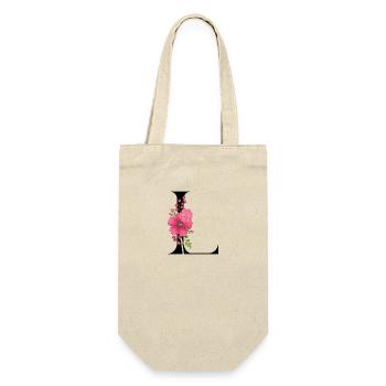 Elegant letter 'L' with flowers - Gift Bag for Bottles - nature - Front