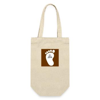 Ich habe zu große Füße - Geschenkbeutel für Flaschen - Natur - Vorne