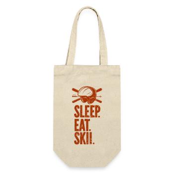 Skiing Snowboard Mountains Holiday Snow Freestyle - Gift Bag for Bottles - nature - Front