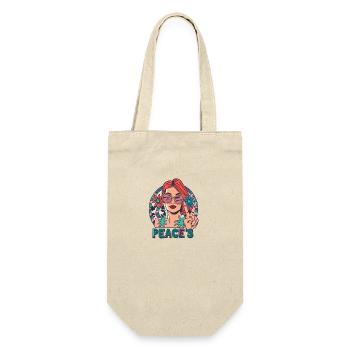 Amour paix des années 60 des années 70 Hippie Costume - Sac à bouteille - nature - Devant