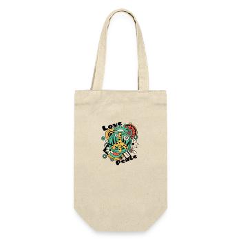 Amour paix des années 60 des années 70 Hippie Costume - Sac à bouteille - nature - Devant