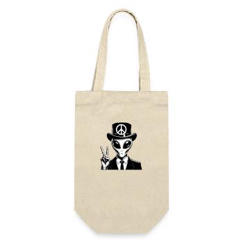 Alien with peace sign - Gift Bag for Bottles - nature - Front