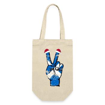 Scotland Flag Christmas Peace Symbol Used - Gift Bag for Bottles - nature - Front