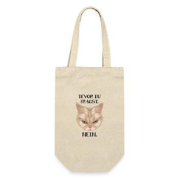 Grumpy Cat - Avant de demander_Non - P. - Sac à bouteille - nature - Devant