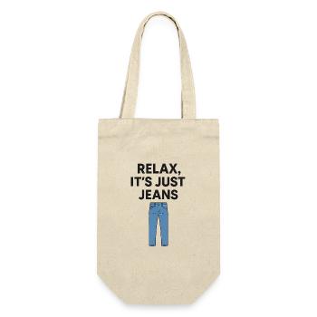 Relax It's Just Jeans Graphic Tee - Gift Bag for Bottles - nature - Front